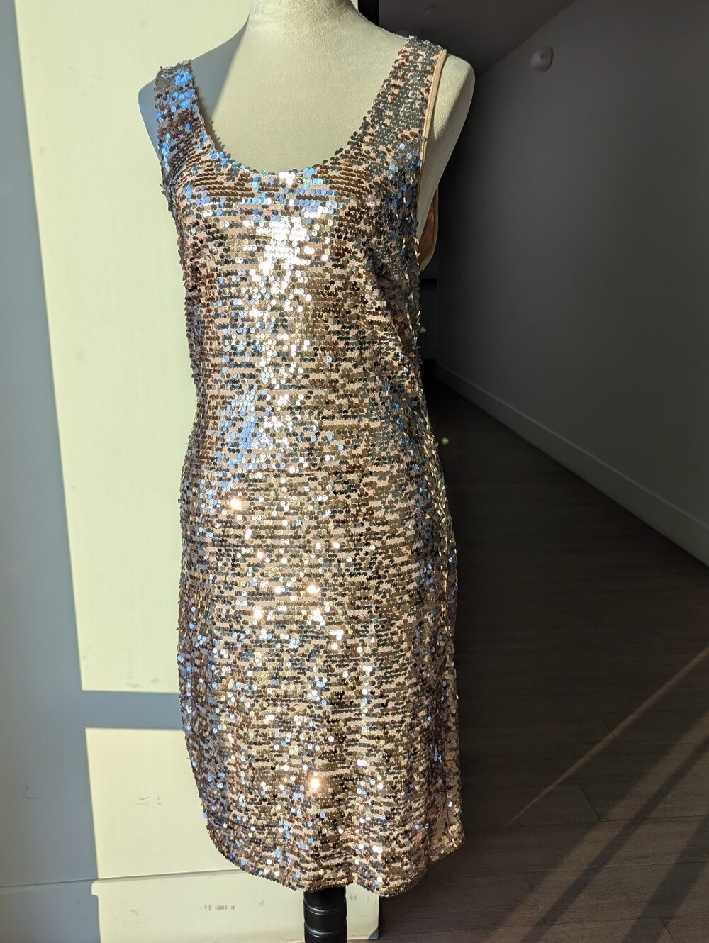 Forever New Rose Gold Sequin Mini Dress